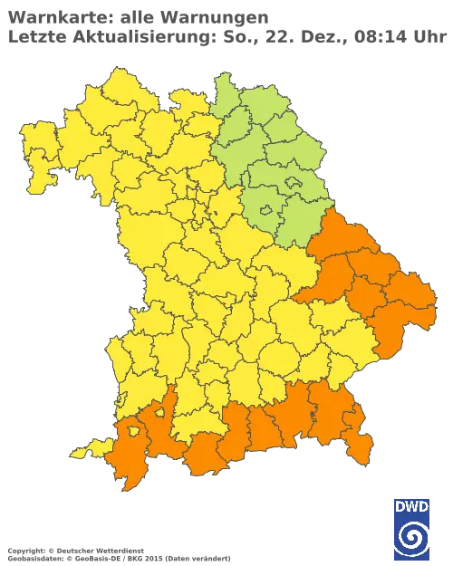 Aktuelle Wetterwarnungen für  Nürnberger Land