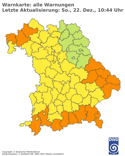 Aktuelle Wetterwarnungen für  Nürnberger Land