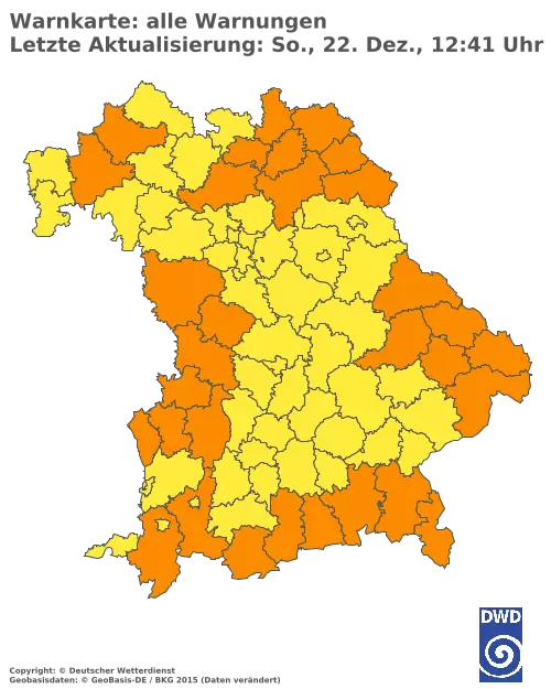 Aktuelle Wetterwarnungen für  Nürnberger Land