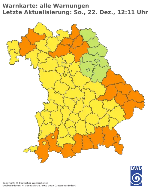 Aktuelle Wetterwarnungen für  Nürnberger Land