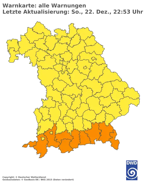 Aktuelle Wetterwarnungen für  Nürnberger Land