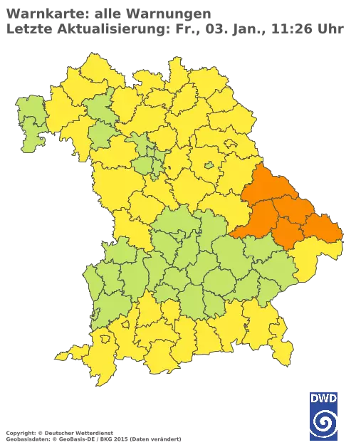 Aktuelle Wetterwarnungen für  Nürnberger Land