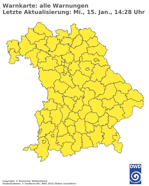 Aktuelle Wetterwarnungen für  Nürnberger Land